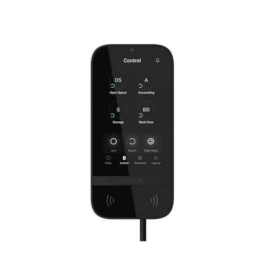 AJAX Fibra KeyPad TouchScreen black.