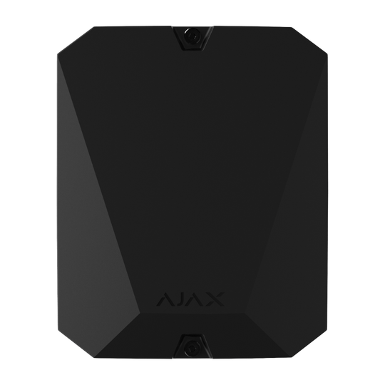 MultiTransmitter, Integration module with 18 wired zones for connecting third-party detectors to Ajax security system Black.