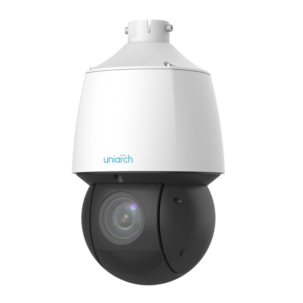 Uniarch 4MP Network PTZ Camera with 25X optical zoom, smart intrusion prevention, LightHunter, Min. illumination 0.003Lux,support 256 GB Micro SD card, Smart IR, up to 100M IR distance, IP67, IK10 and 6KV surge prevention, alarm 2 in and 1 out, etc.