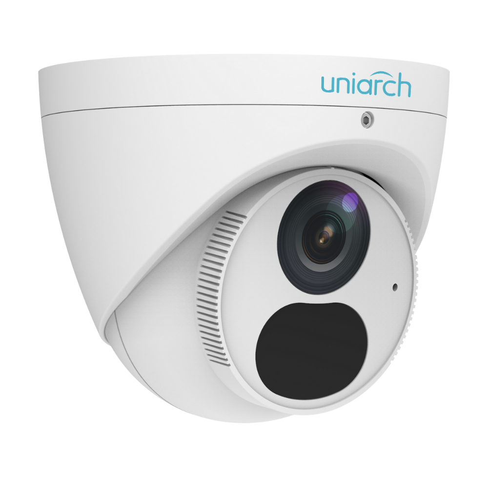 Uniarch 6MP Starlight Fixed Turret Network Camera, Min. illumination 0.003lux, Intrusion Detection (Based on Human), powered by StarLight technology, 2.8mm fixed lens, 30M IR, 120dB WDR, support 256 GB Micro SD card, Built-in-Mic, IP67