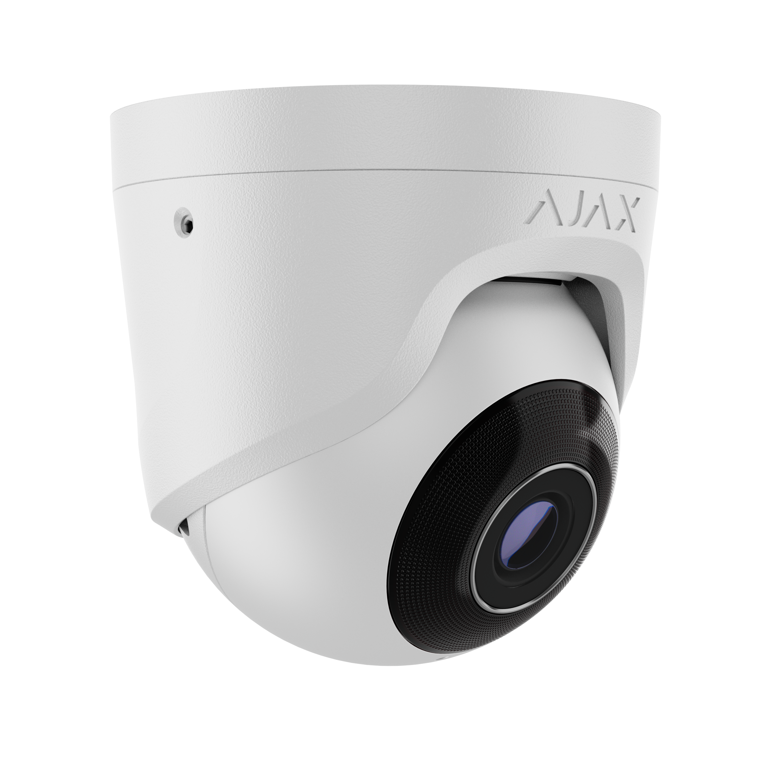 AJAX 5MP Turret White Wired security IP camera, up to 2880x1620px resolution, 100-110 degree viewing angle, 2.8mm, 25FPS, JetSparrow Video protocol, microSD, H.264, H.265, HDR, WDR, up to 100 Mbps, up to 35m IR, PoE, 12V1A, IP65