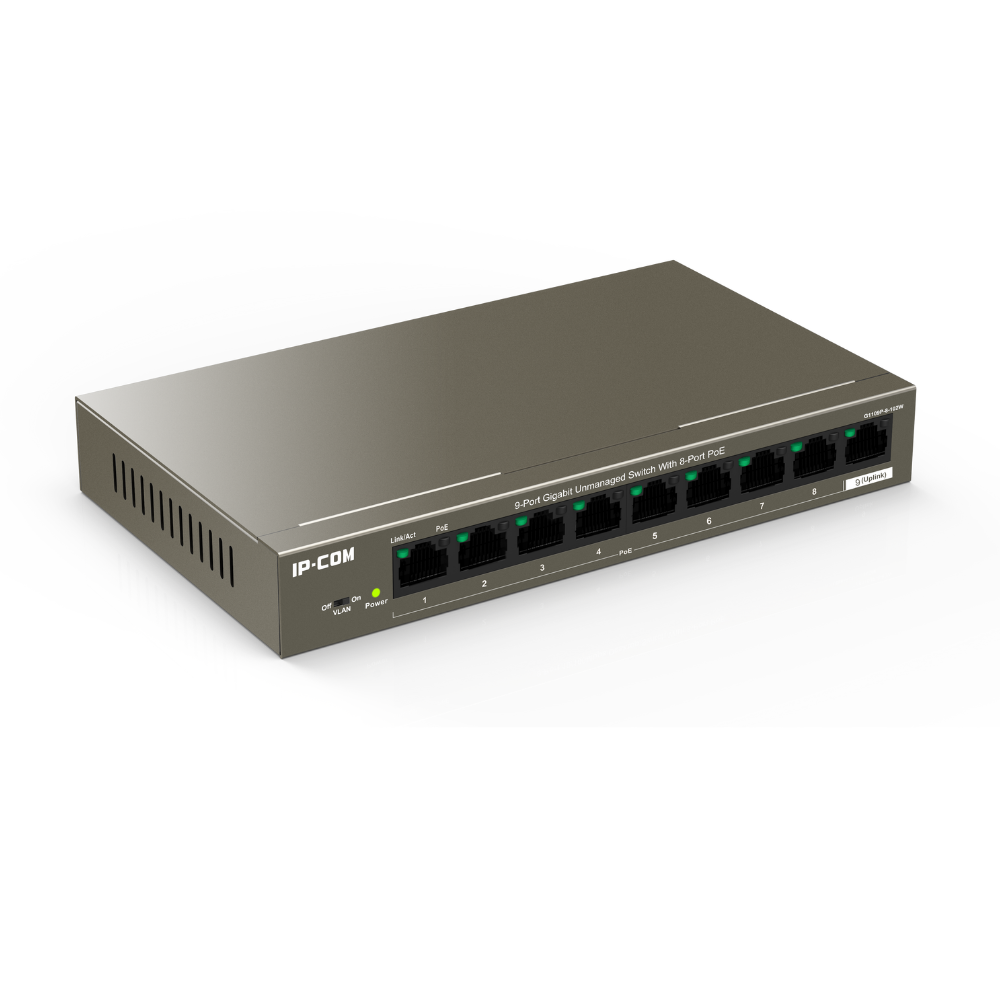 9-Port Gigabit Unmanaged Switch With 8-Port PoE