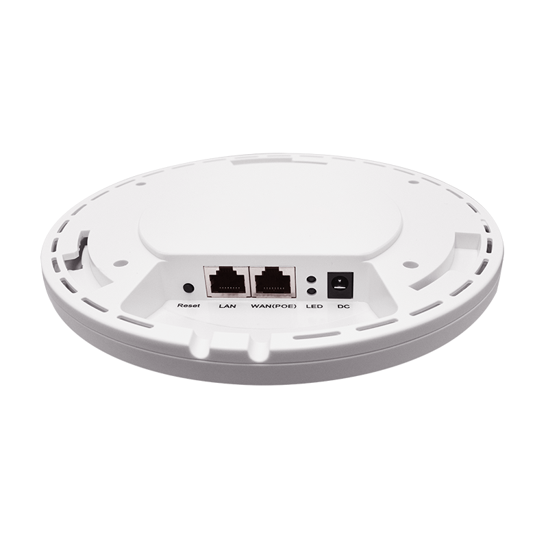 WI-AP216 is a dual-band Ceiling mount AP, suitable for indoor Wi-Fi coverage scenarios. The device supports 802.3af PoE and 12V DC local power supply. The wireless speed can be up to 1200Mbps. Support AP controller and cloud management