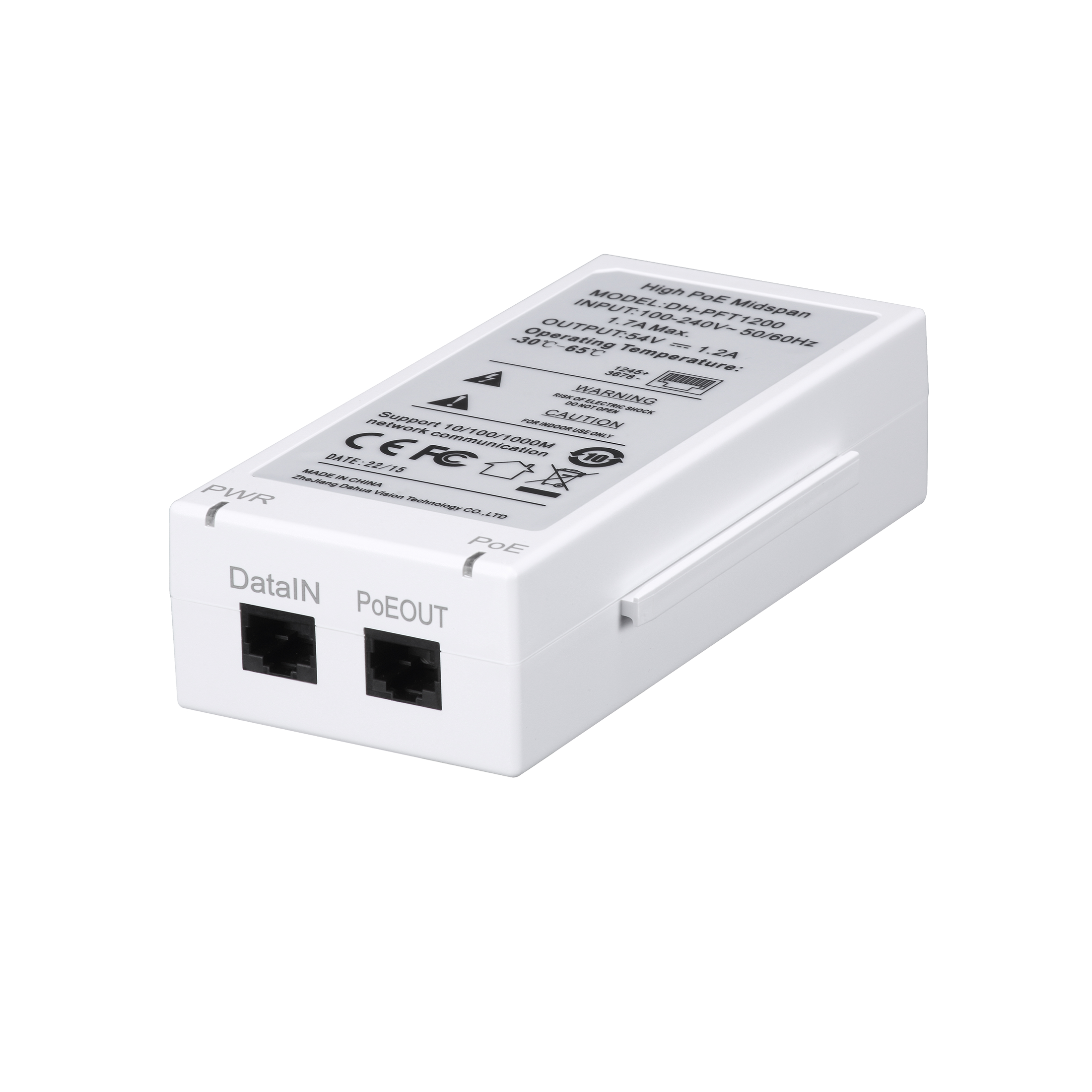 Dahua Hi-POE Midspan, Support PoE for Hi-PoE 60W high power consumption speed dome