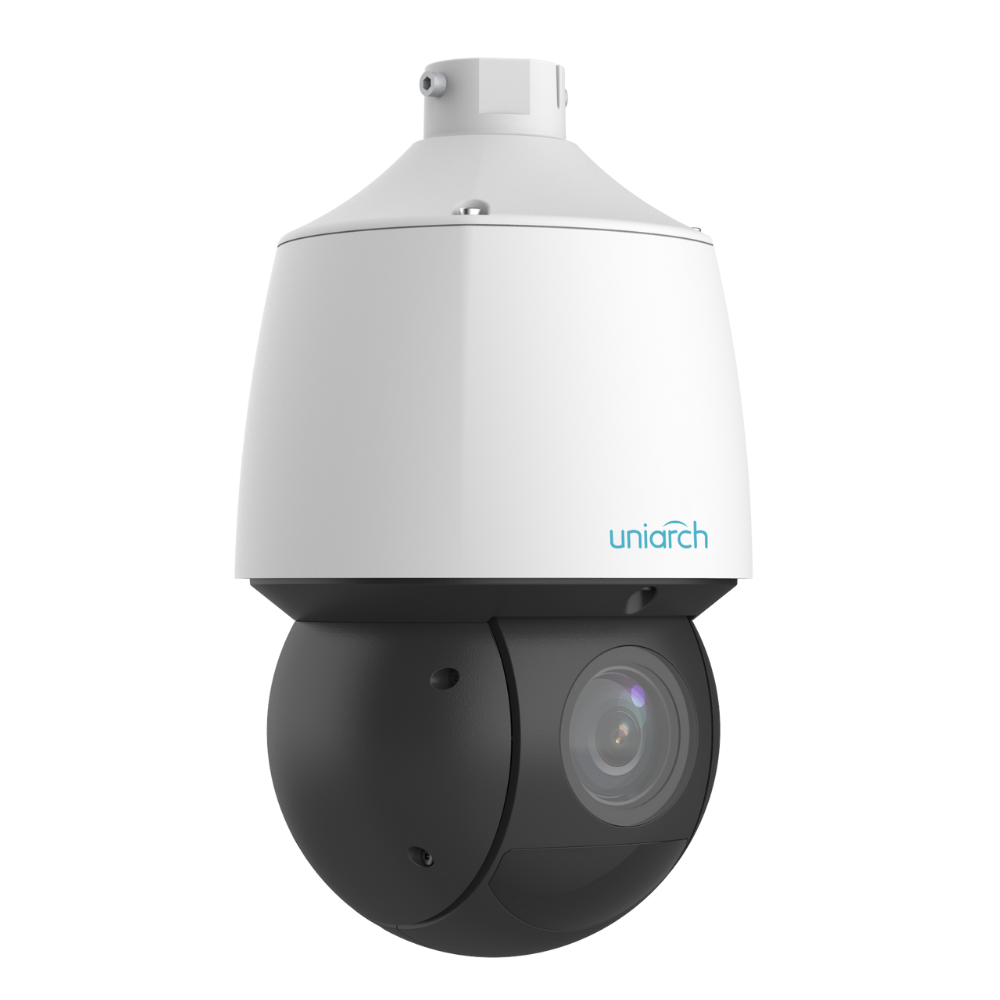 Uniarch 4MP Network PTZ Camera with 25X optical zoom, smart intrusion prevention, LightHunter, Min. illumination 0.003Lux,support 256 GB Micro SD card, Smart IR, up to 100M IR distance, IP67, IK10 and 6KV surge prevention, alarm 2 in and 1 out, etc.