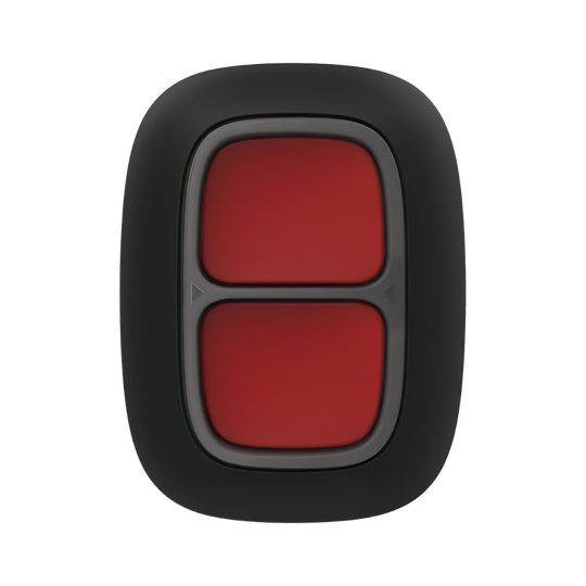 DoubleButton, Wireless hold-up device with advanced protection against accidental activator Black.