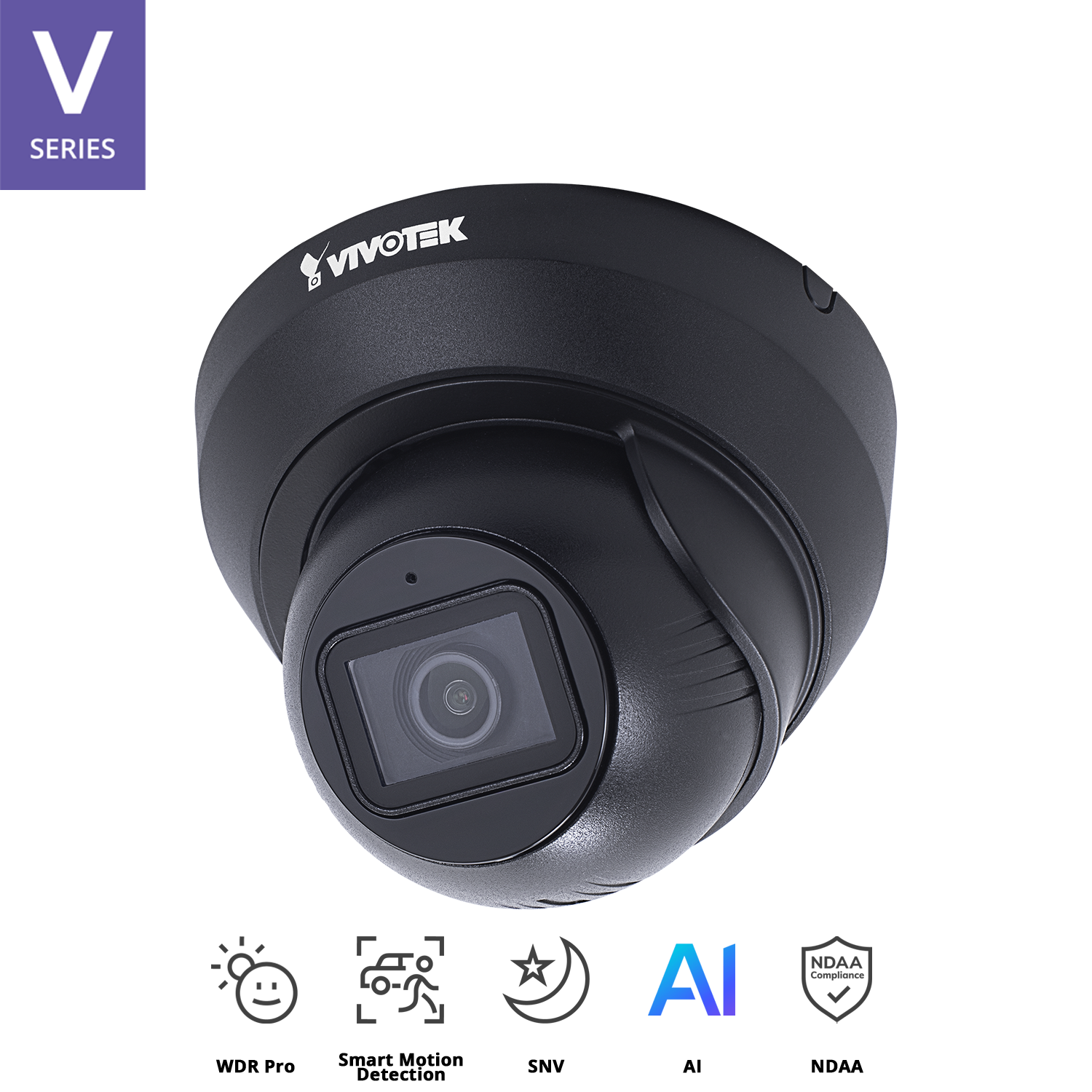 Outdoor Vandal Turret, 5M 30fps, H.265/H.264/MJPEG, f2.8 mm Lens, , IR 30m, SNV, WDR PRO, Smart Stream III, PoE, One-way Audio, Micro SD/SDHC/SDXC, IP66/IK08, Working Temperature:-20°C ~ 50°C (-4°F ~ 122°F) (IR off), Black