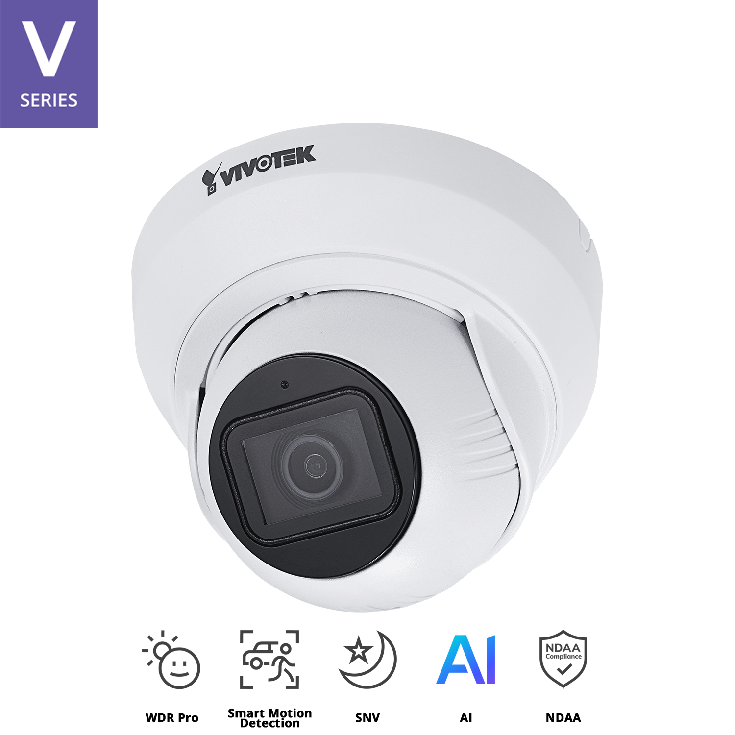 Outdoor Vandal Turret, 5M 30fps, H.265/H.264/MJPEG, f2.8 mm Lens, , IR 30m, SNV, WDR PRO, Smart Stream III, PoE, One-way Audio, Micro SD/SDHC/SDXC, IP66/IK08, Working Temperature:-20°C ~ 50°C (-4°F ~ 122°F) (IR off)