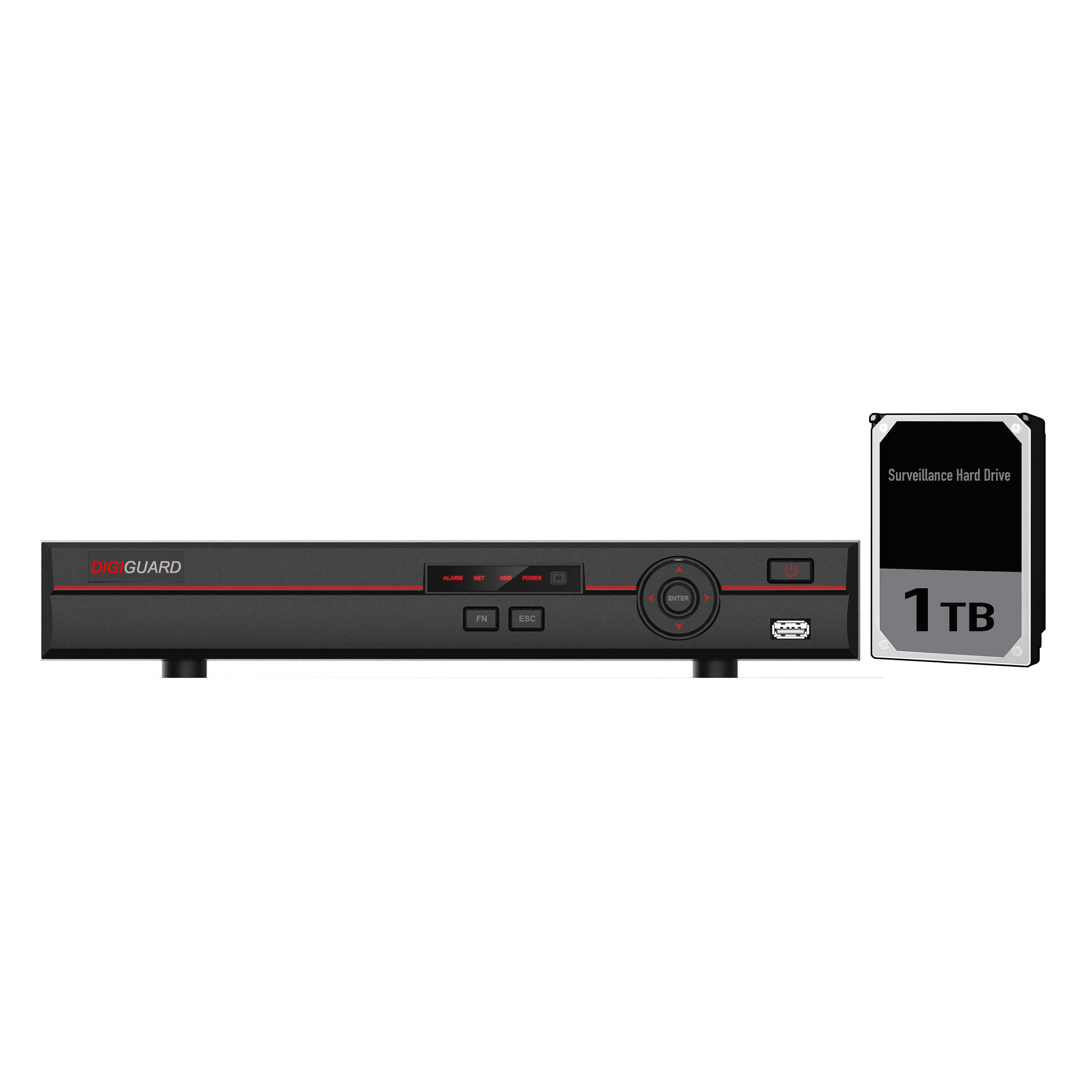 4ch XVR DVR with 1TB HDD installed