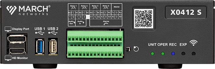 X0412 S - 4 analog channel, 4 POE ports, 30 FPS per analog channel, recorder supporting up to 12 channels (analog or IP). Recorder comes complete with all I/O and 2x2TB (4TB) of storage.