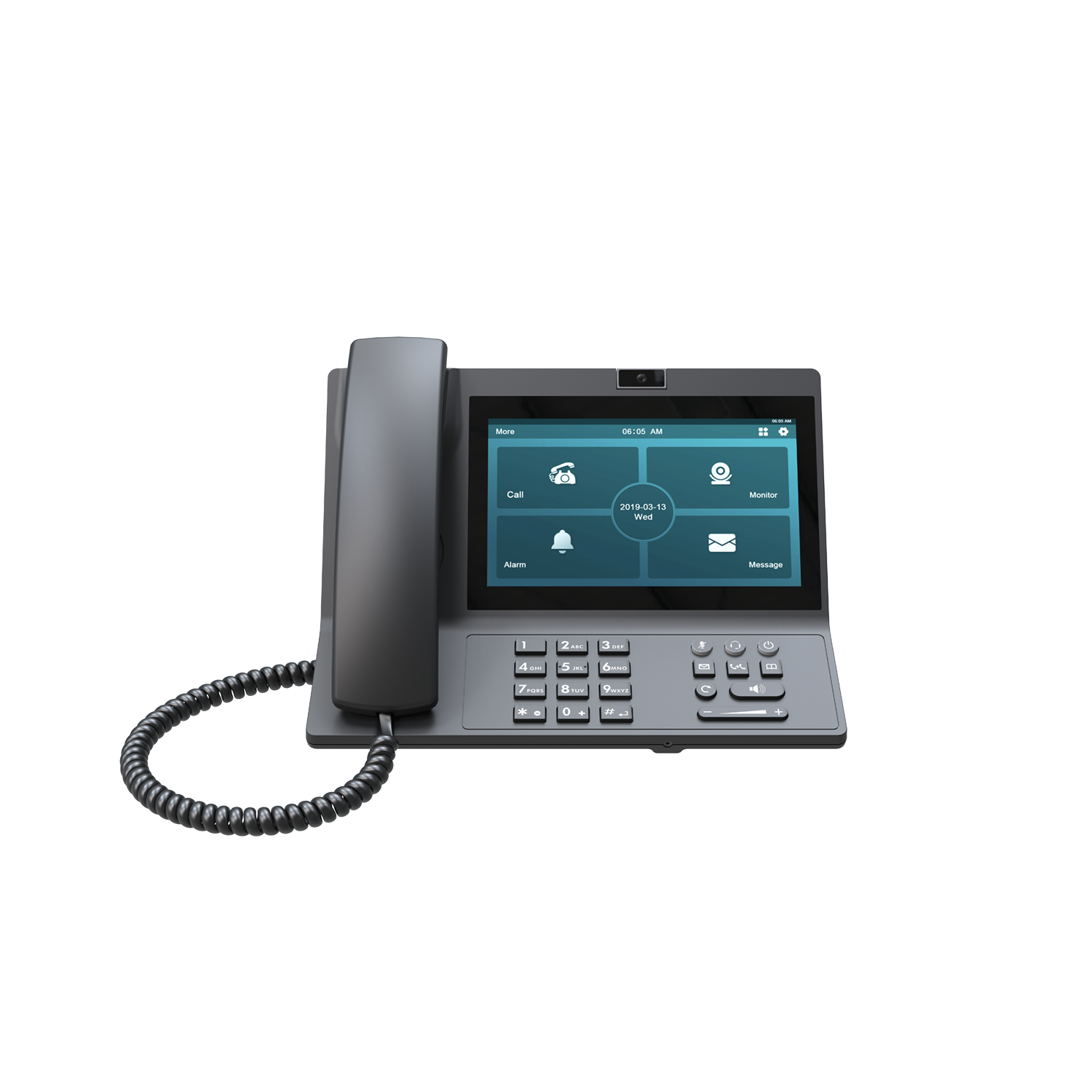 SIP-based Android video phone, 7'' touch screen, two sets of UI respectively designed for commercial and residential applications, productivity-enhancing business phone or a feature-rich intercom guard unit