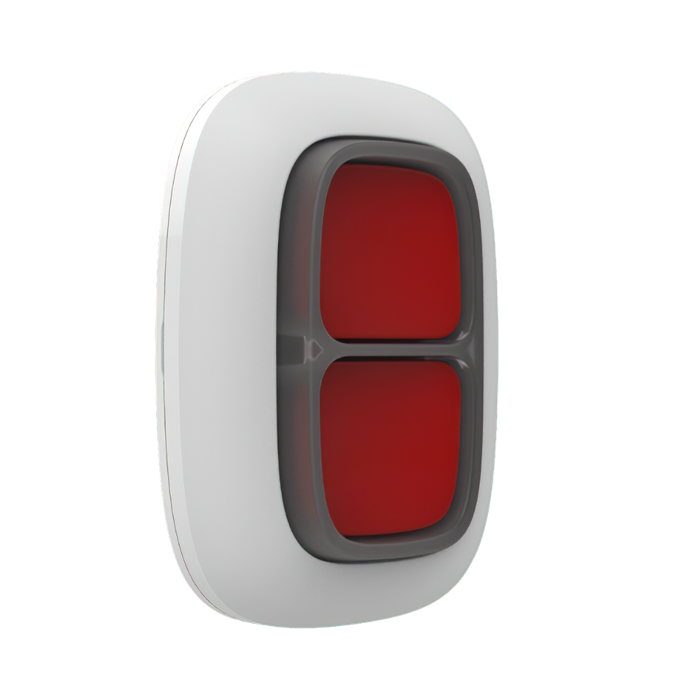 DoubleButton, Wireless hold-up device with advanced protection against  accidental activator White