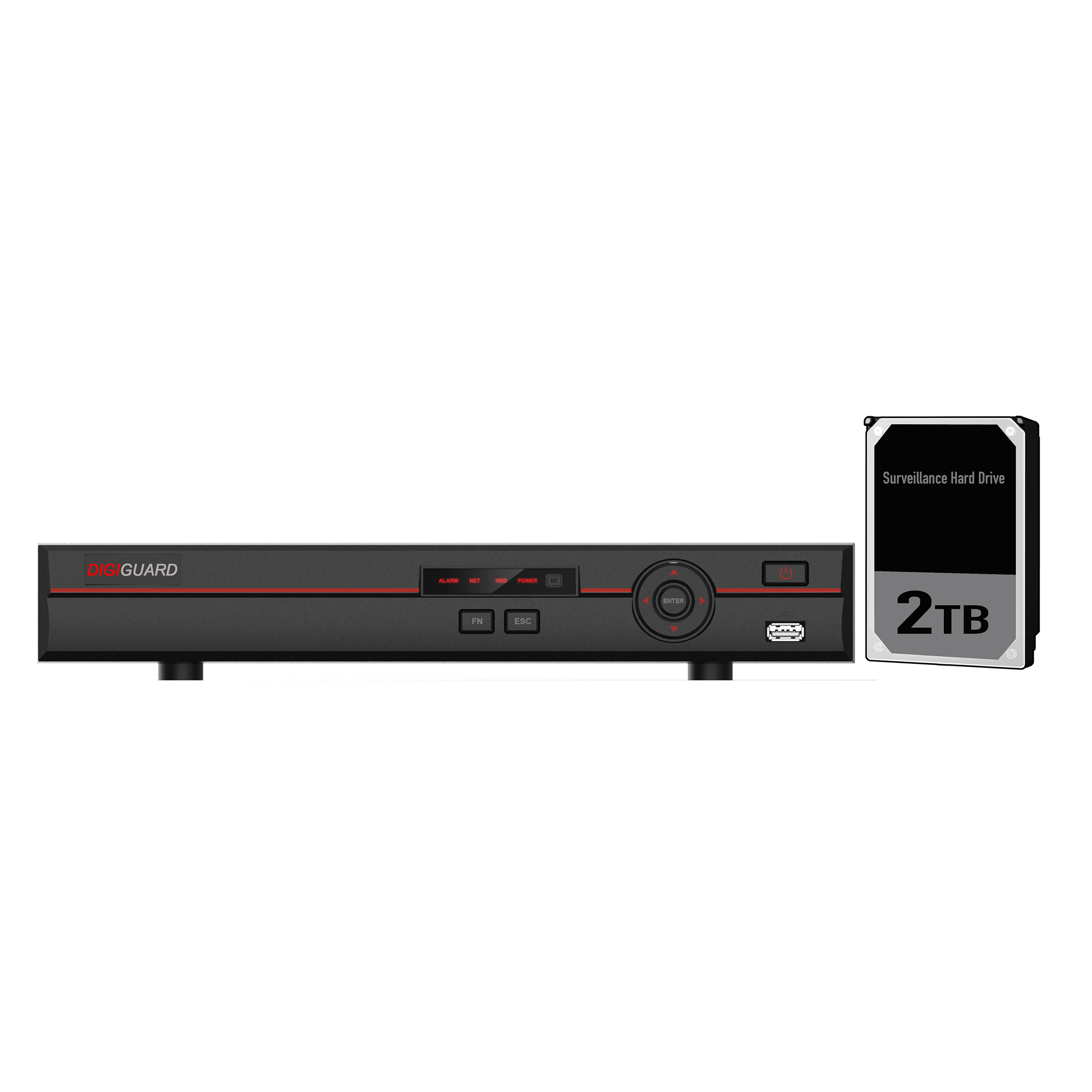 8ch XVR DVR with 2TB HDD installed