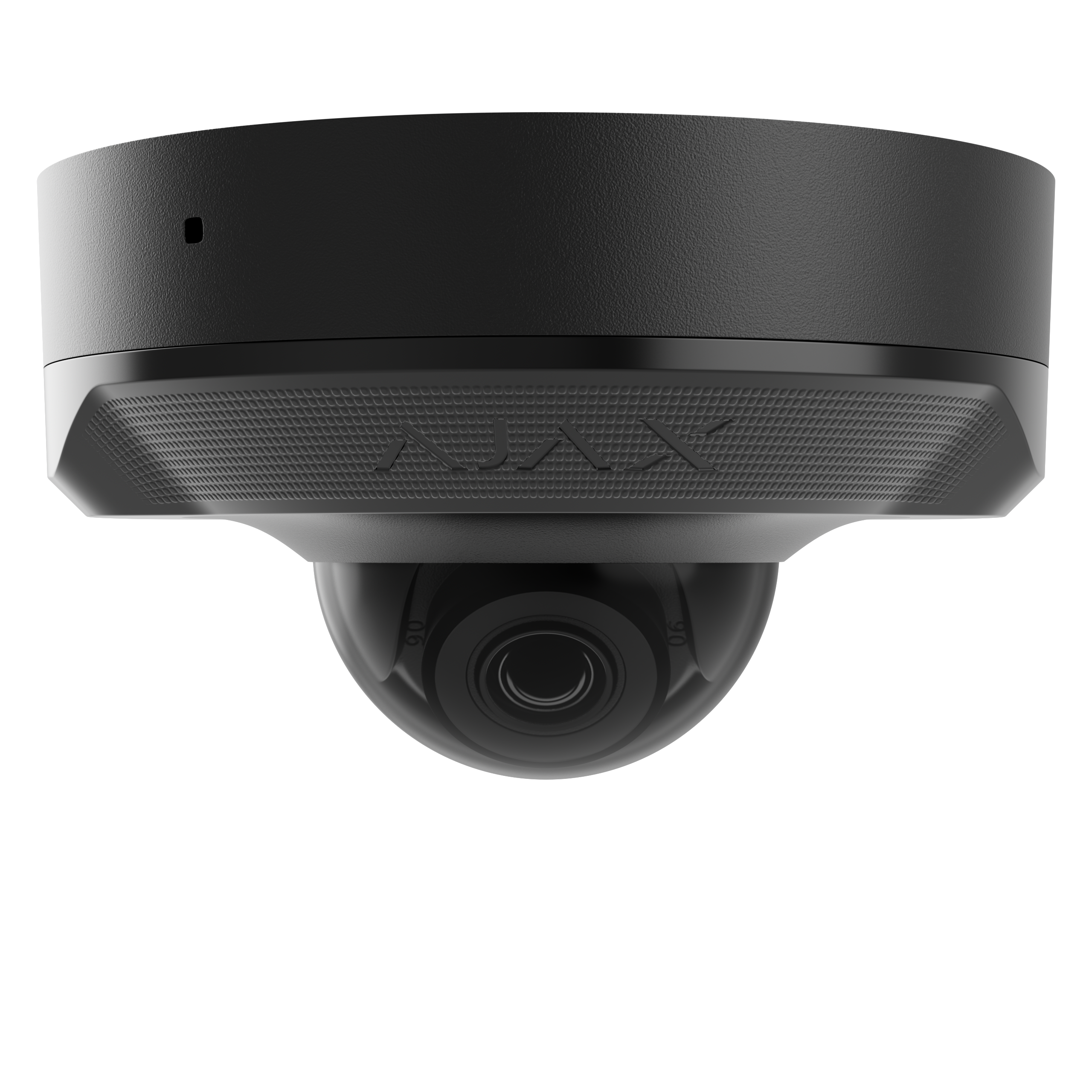 AJAX 8MP Mini Dome Black Wired security IP camera, up to 3840x2160px resolution, 100-110 degree viewing angle, 2.8mm, 20FPS, JetSparrow Video protocol, microSD, H.264, H.265, HDR, WDR, up to 100 Mbps, up to 35m IR, PoE, 12V1A, IP65