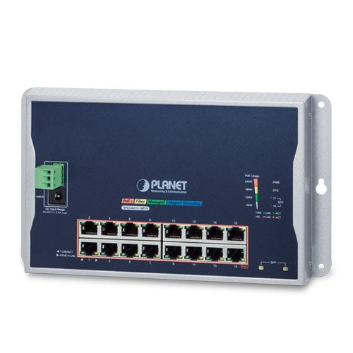 Industrial 16-Port PoE+ Wall-mounted Managed Switch