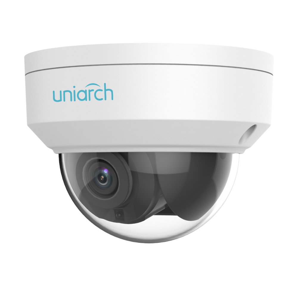 Uniarch 8MP Starlight Vandal Dome Network Camera, Min. illumination 0.005lux, Intrusion Detection (Based on Human), powered by StarLight technology, 2.8mm fixed lens, 30M IR, 120dB WDR, support 256 GB Micro SD card, Built-in-Mic, IP67&IK10