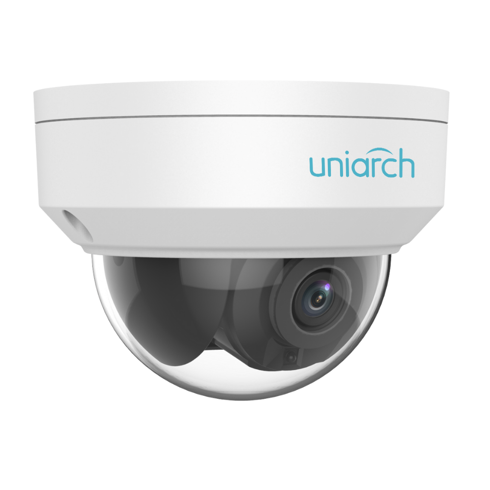 Uniarch 8MP Starlight Vandal Dome Network Camera, Min. illumination 0.005lux, Intrusion Detection (Based on Human), powered by StarLight technology, 2.8mm fixed lens, 30M IR, 120dB WDR, support 256 GB Micro SD card, Built-in-Mic, IP67&IK10