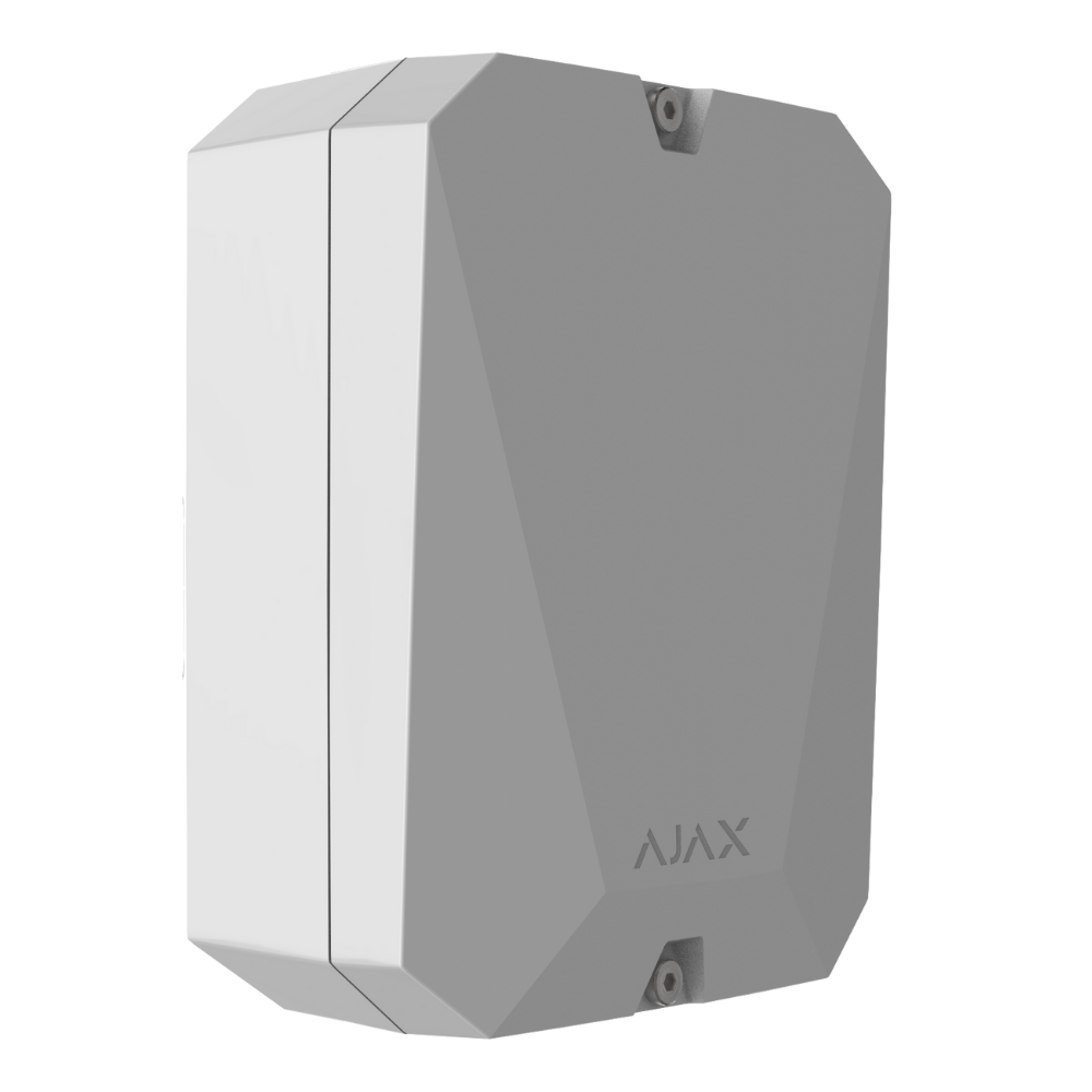 MultiTransmitter, Integration module with 18 wired zones for connecting third-party detectors to Ajax security system White