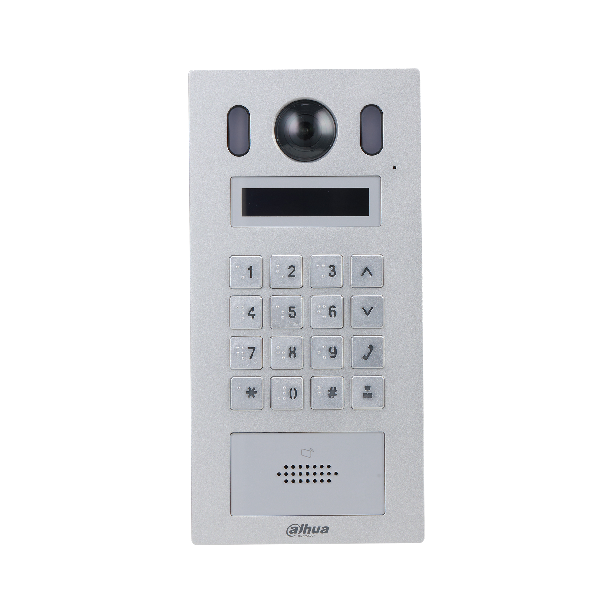 Dahua Small Size Apartment Outdoor Station, 2.3inch OLED, Aluminum alloy plate, IP55, IK08, Door release via password and Mifare card