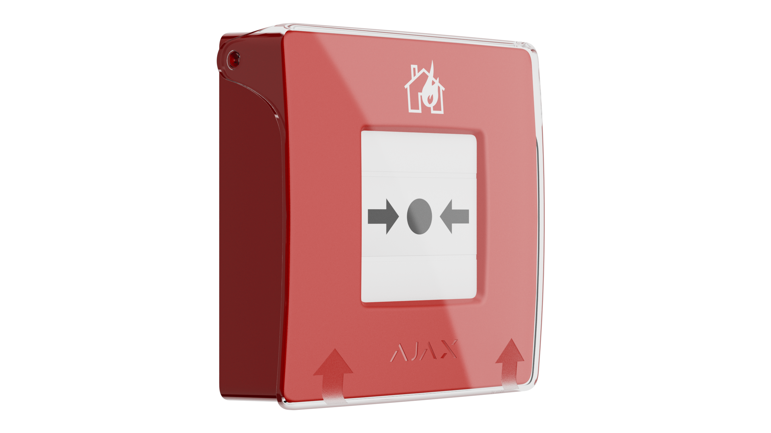 Wireless wall-mounted button for manual fire alarm activation