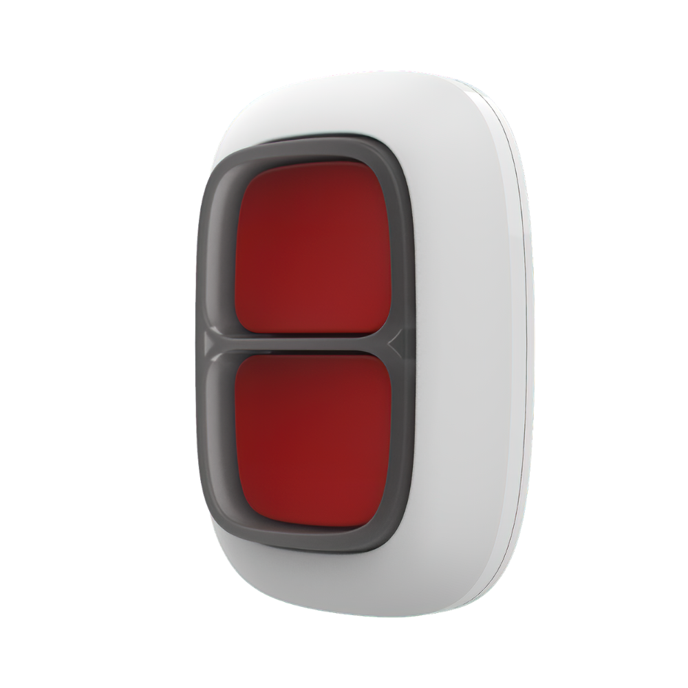 DoubleButton, Wireless hold-up device with advanced protection against  accidental activator White