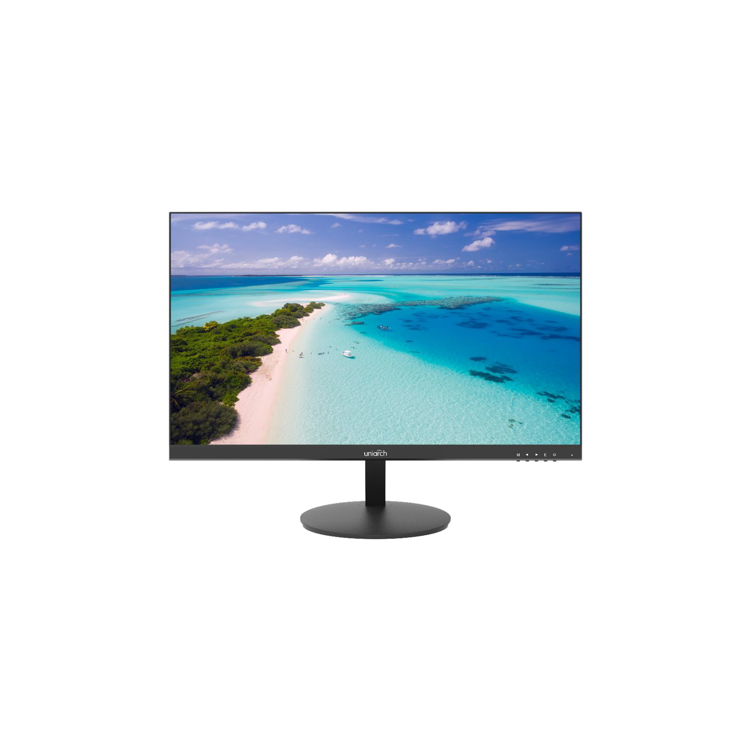 22" FHD (1920 x 1080) monitor with standard VESA mount for ease of installation, frameless viewing experience, support 1 x HDMI, 1 x VGA video input, support 1 x Audio IN, 2 x Speaker (1.5W)