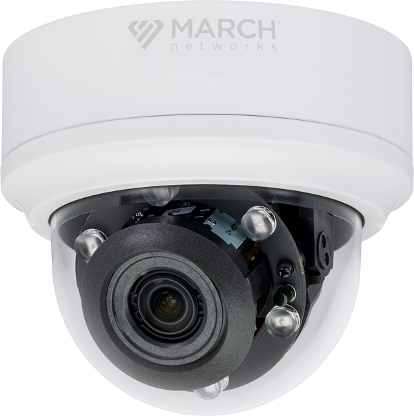 VA4 Outdoor IR Dome - 2.7-12mm Motorized Lens, 4MP HDR, 3-Axis Gimbal, POE, LBR H.264, IK10, IP66, Alarm I/O, Audio I/O.